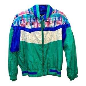 VTG 80's R.E. Sport Rivers Edge Retro Windbreaker Bomber Jacket